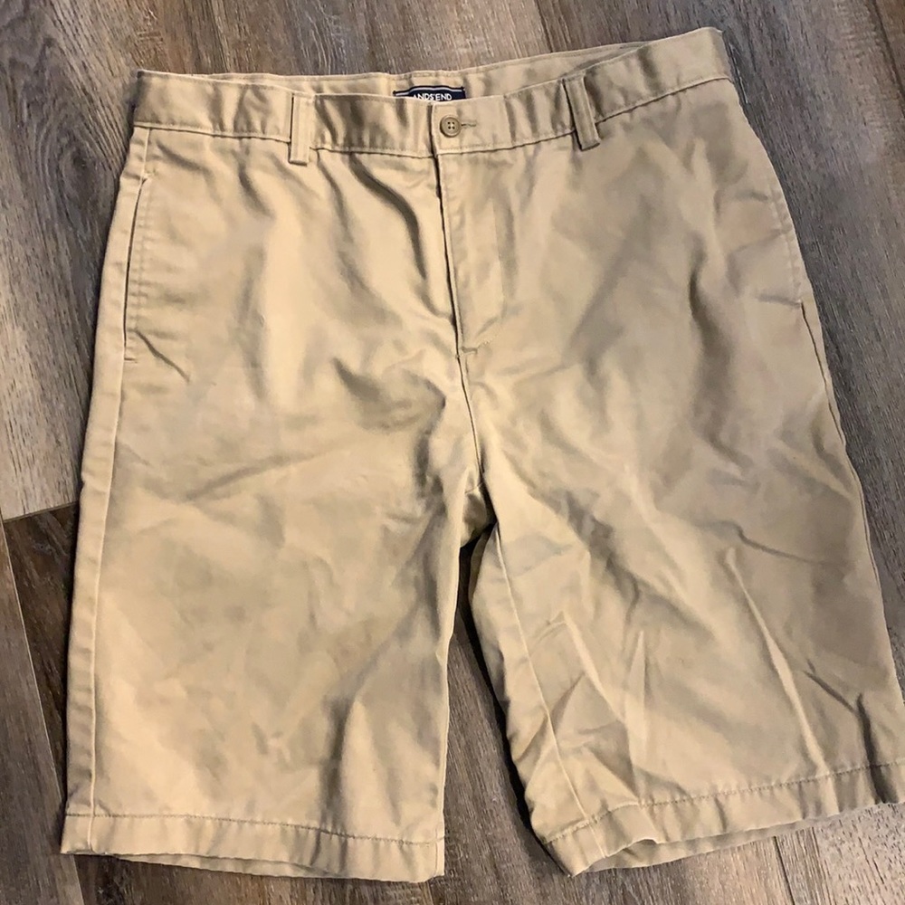 Lands End chino khaki shorts size 18 GUC